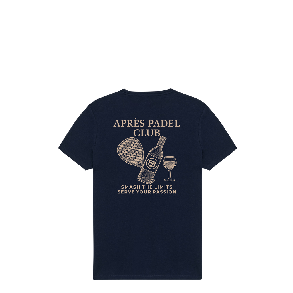 Uniseks T-shirt Après Padel Club (Off-white logo)