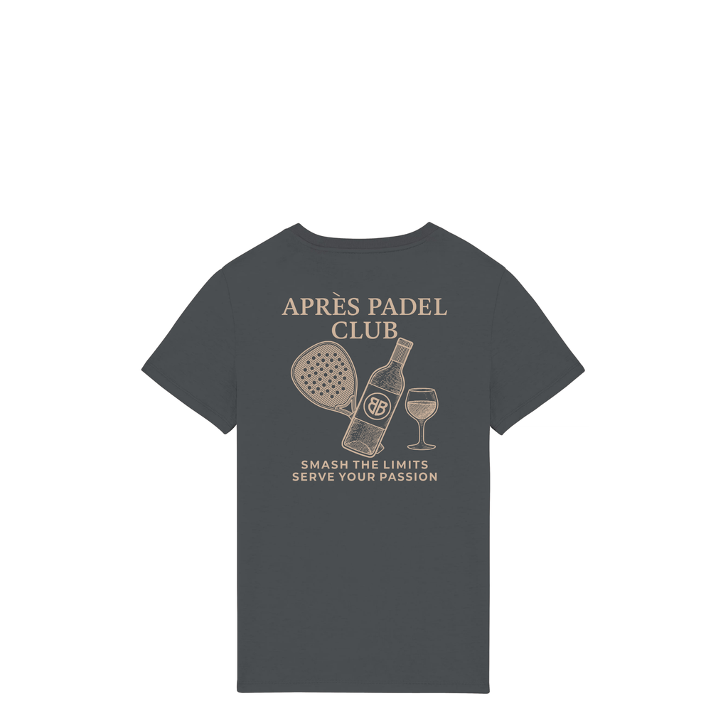 Uniseks T-shirt Après Padel Club (Off-white logo)
