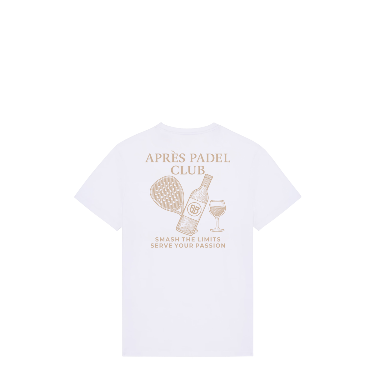 Uniseks T-shirt Après Padel Club (Off-white logo)