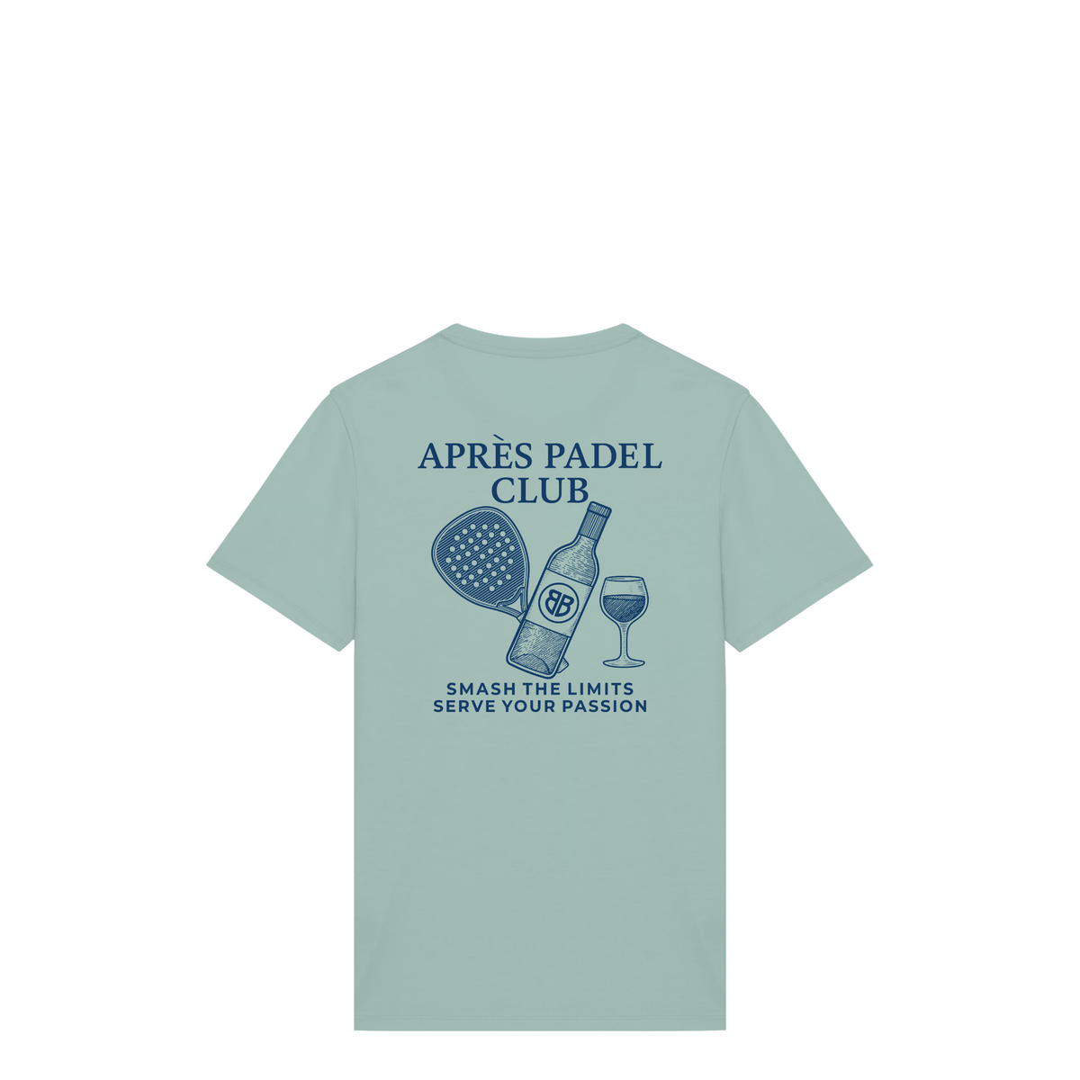 Uniseks T-shirt Après Padel Club (Navy Blue logo)