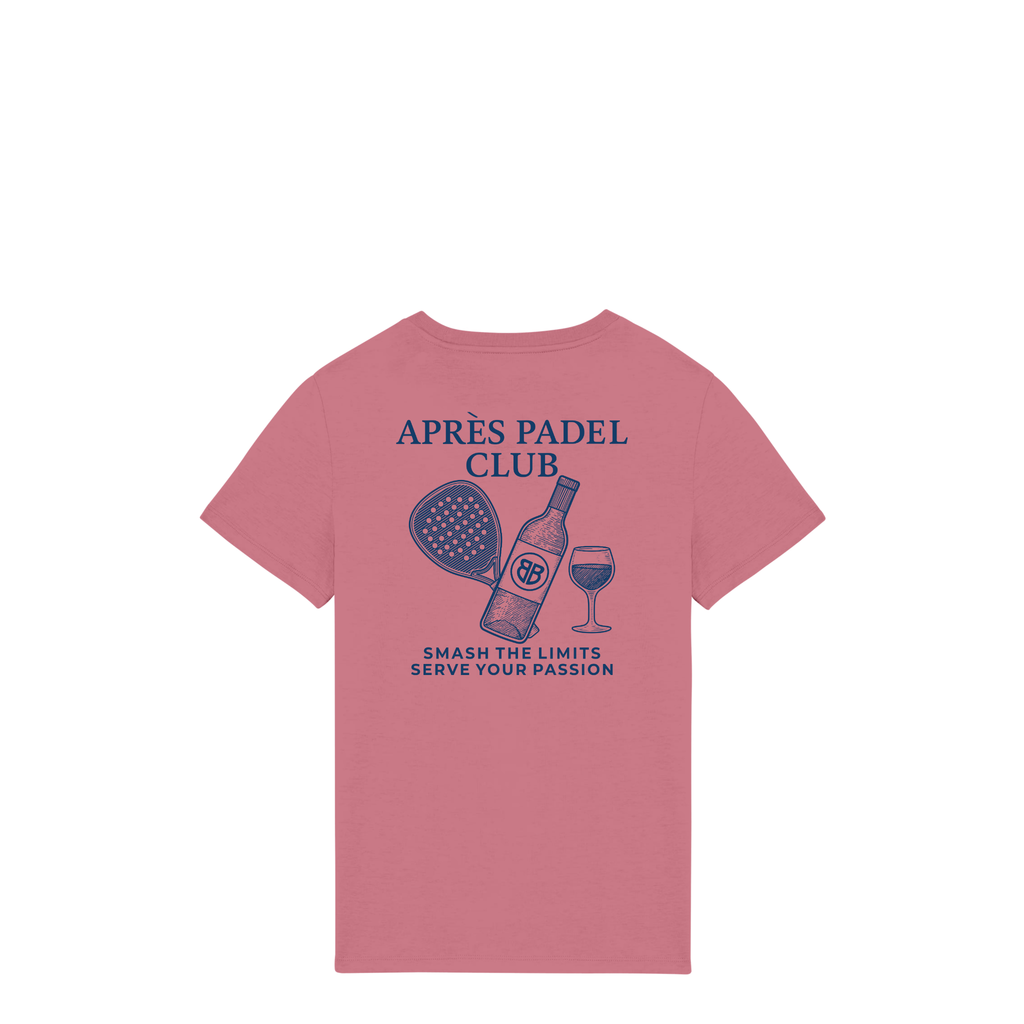 Uniseks T-shirt Après Padel Club (Navy Blue logo)