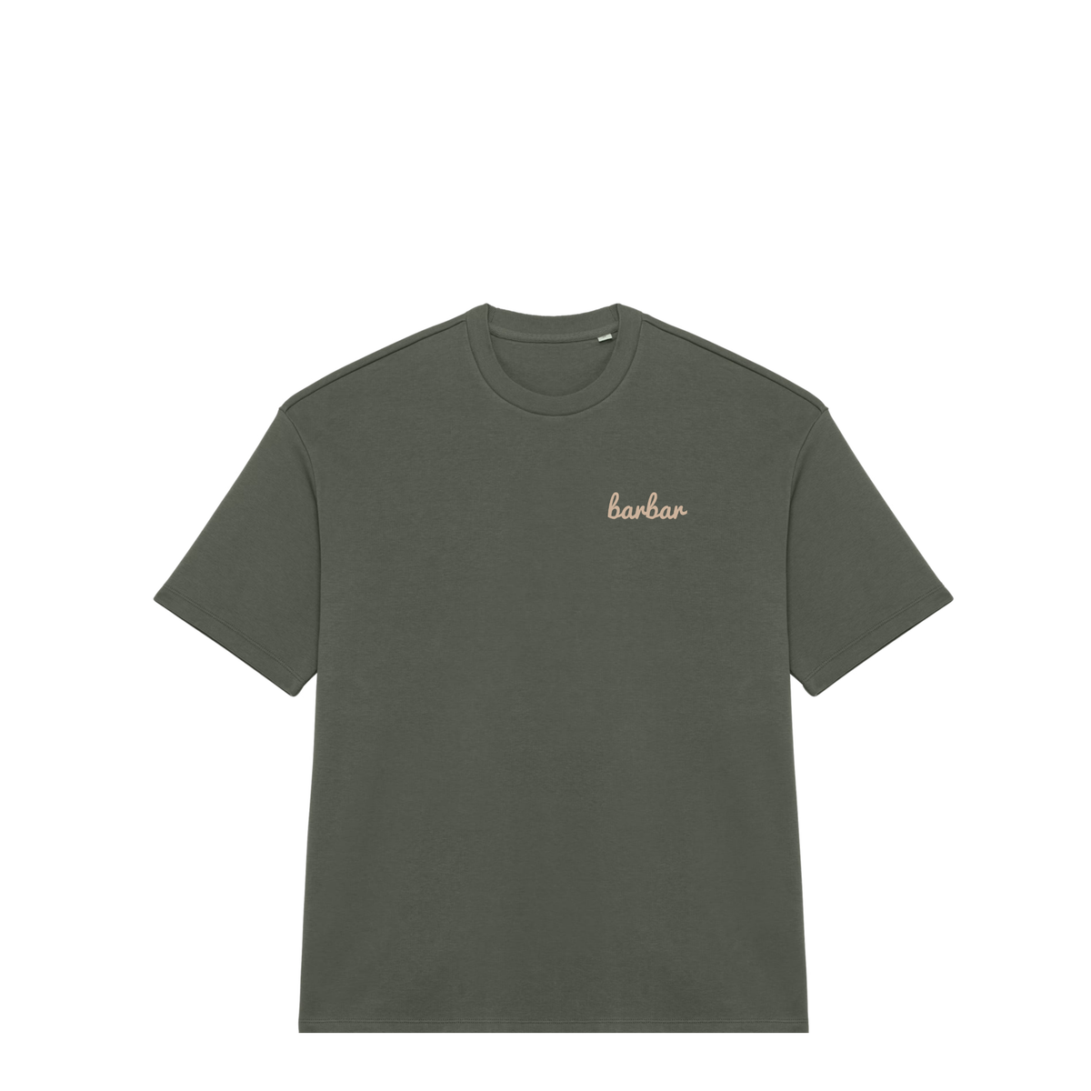 Oversized French Terry T-shirt (BarBar Off-white logo)