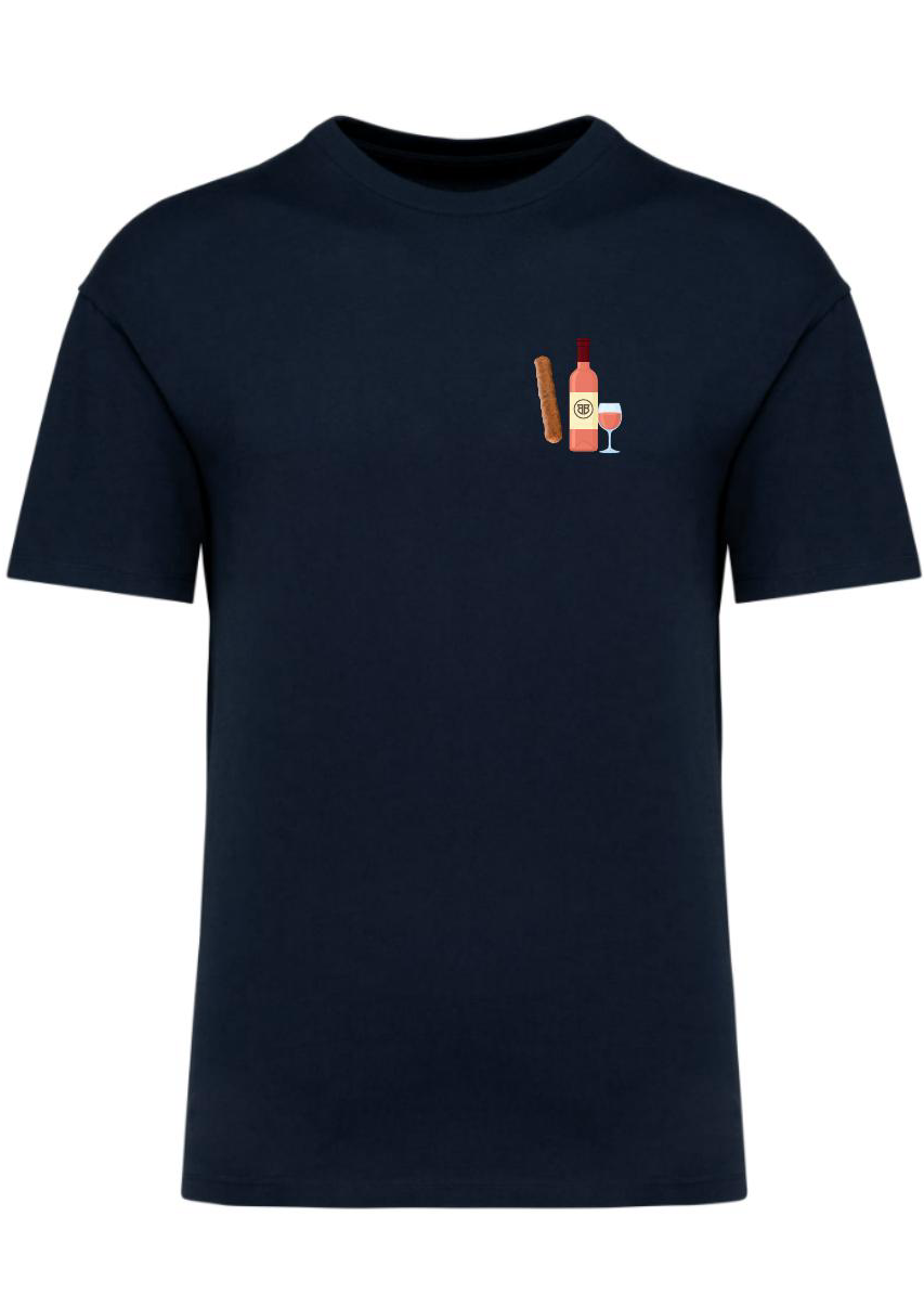 Uniseks T-shirt met afhangende schouders