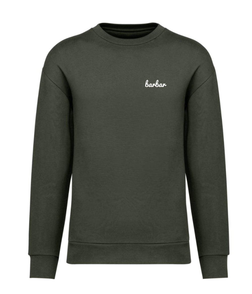 Uniseks sweater met afhangende schouders