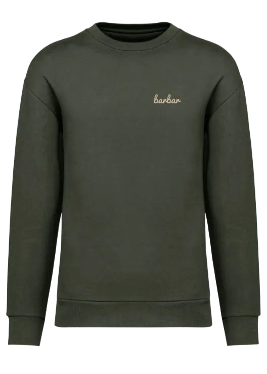 Uniseks sweater met afhangende schouders