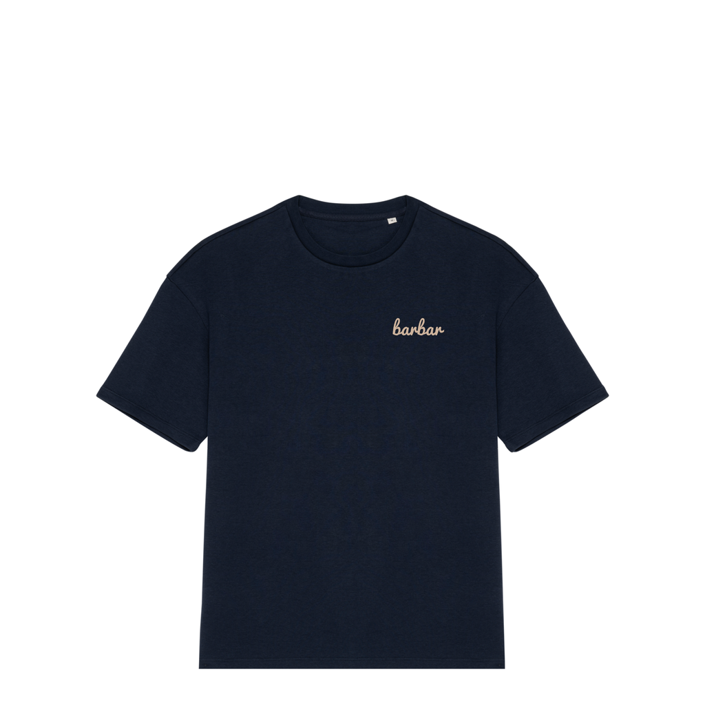 Oversized French Terry T-shirt (BarBar Off-white logo)