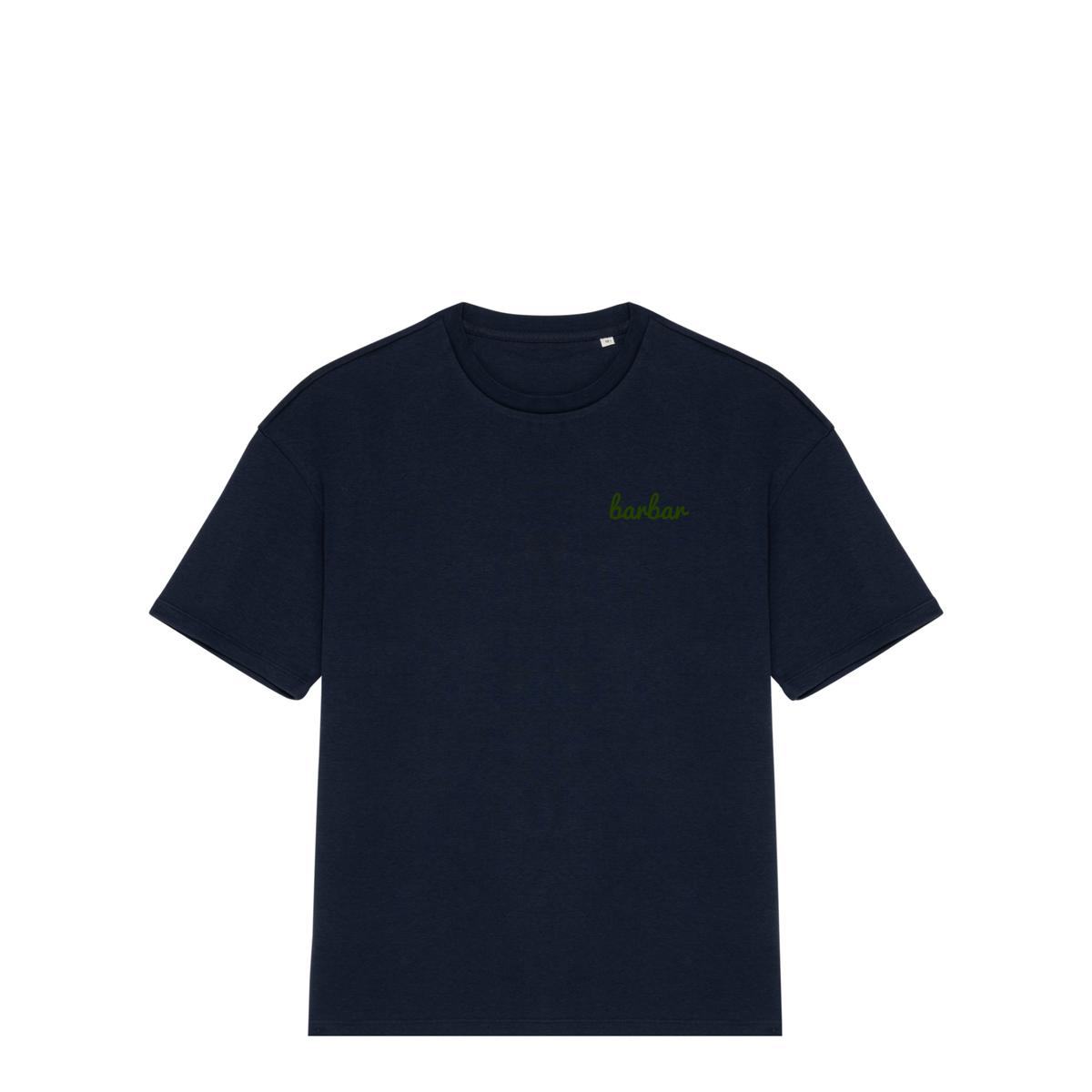 Oversized French Terry T-shirt (BarBar Khaki logo)